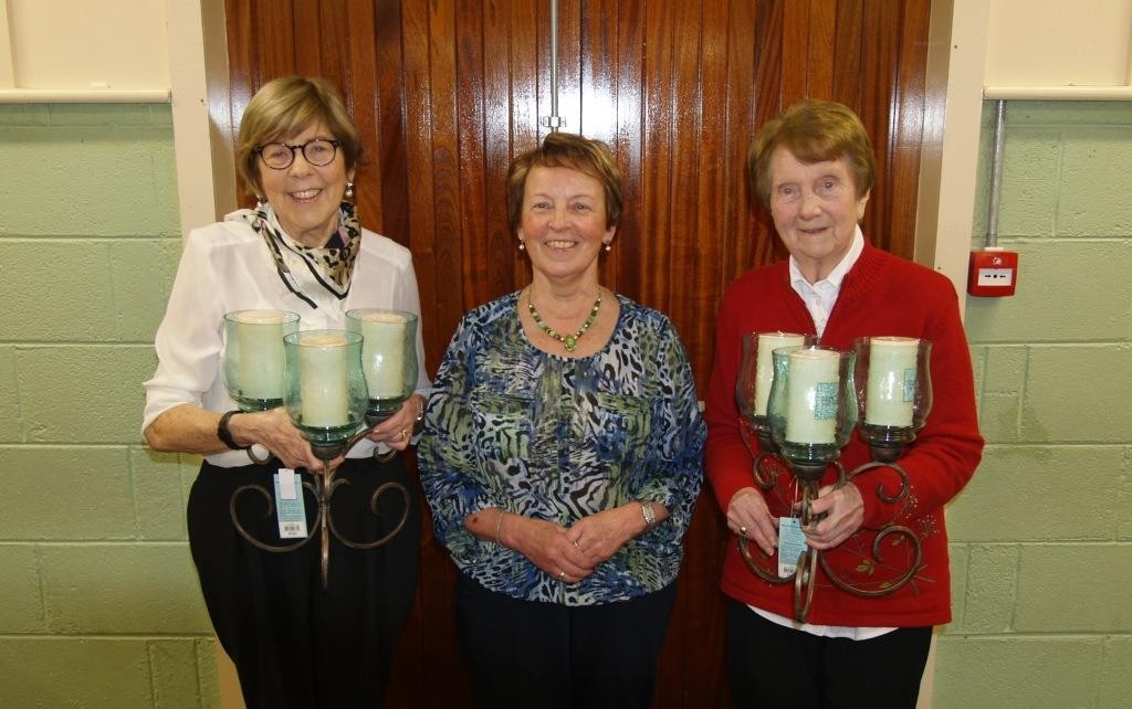 Winners of the Centre Chairperson's Prize, Treas Colleary and Peggy Murtagh with the Centre Chairperson, Rita McCormack