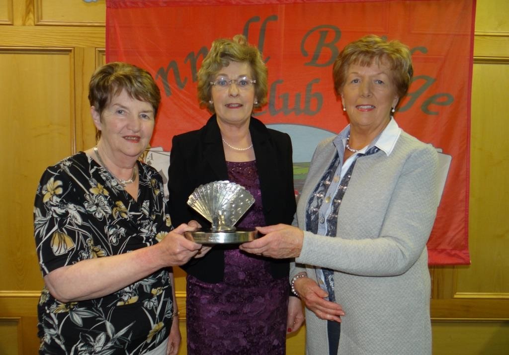 Kathleen Shaw & Olive Weir winners of the Pewter Trophy with President Maura McAuliffe