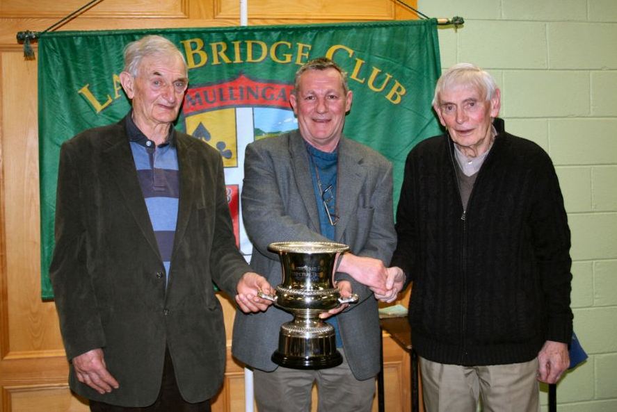 Winners of the Analagh Trophy, Pat Medford and Billy Kelly with Lake Club President John Butler