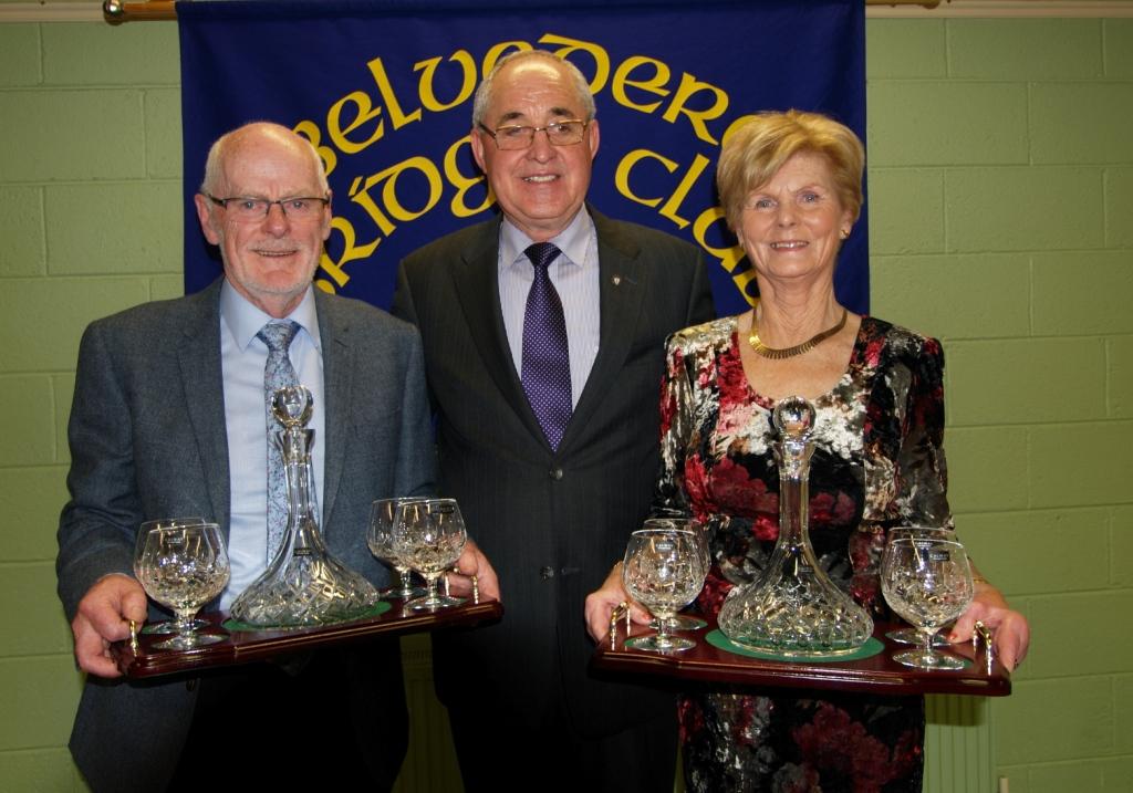 Matty Blake President with the winners of his President's Prize, John Smyth and Maura Maguire.